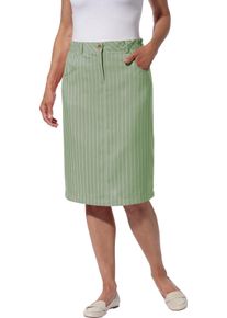 Damen Bleistiftrock eucalyptus-ecru-gestreift