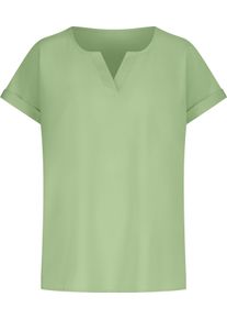 Damen Schlupfbluse mit fixiertem &Auml;rmelaufschlag reseda