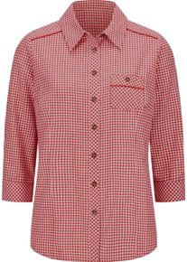 Damen Karobluse rot-ecru-kariert
