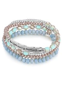 Lulu & Jane Lulu & Jane, Femmes Bracelet, bleu / aqua / taupe / argent