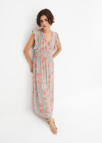 bedrucktes Maxikleid in blau, Grösse 36, bonprix