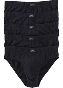 Maxislip (5er Pack) in schwarz, Grösse 6 (L), 100% Baumwolle, bonprix