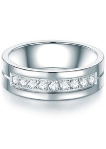 Trilani Ring Damen, silber / transparent, Größe 53