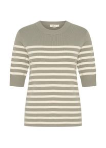 Soaked in Luxury, Femmes Pull-over 'Spina', cr&egrave;me / gris clair