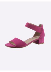 Caprice Witt Damen Sandalette mit schrittdämpfender Sohle, pink, Größe 6,5, 100% Veloursleder