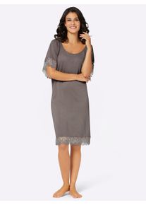 CYBELE Witt Damen Nachthemd, taupe, Größe 52/54, 95% Viskose, 5% Elasthan. Spitze: 97% Polyamid, 3% Elasthan
