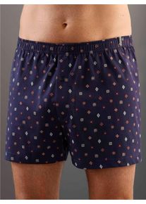 Witt Herren Boxershorts, marine-bedruckt, Größe 10, 100% Baumwolle
