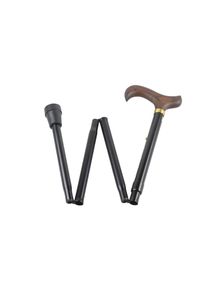 Gastrock Faltstock 85-95cm 4fach Alu schwarz Derby