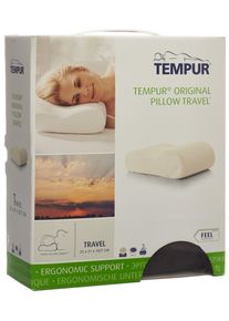 Tempur Reisekissen 25x31x10cm Bezug Velours grau
