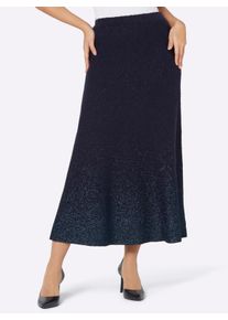 WITT Damen Strickrock mit Glanzgarn, marine, Größe 23, 40% Polyacryl, 30% Polyamid, 20% Polyester, 10% metallisierte Fasern