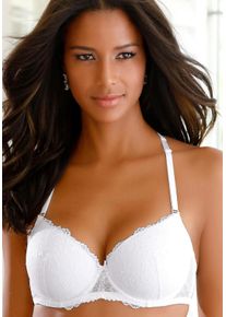 Lascana Witt Damen Neckholder-BH, weiß, Größe 75B, 91% Polyamid, 9% Elasthan