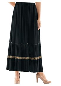 WITT Damen Maxirock in Crinkle-Qualität, schwarz, Größe 48, 100% Viskose