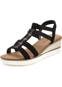 Lascana Witt Damen Sandalette, schwarz, Größe 42, 100% Textil