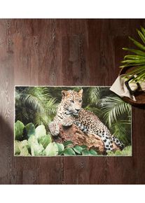 HEINE HOME Witt Badematte, grün-braun-bedruckt, Größe 50x50 cm - quadratisch, 100% Polyester