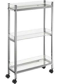HEINE HOME Witt Rollwagen, chromfarben, Größe 72x45x15 cm, 70% Metall, 30% Acrylglas