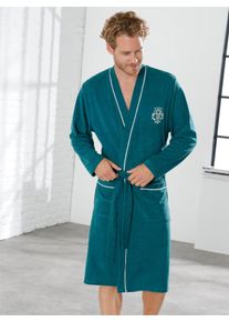 feel good Witt Herren Bademantel, petrol, Größe 60/62, 80% Baumwolle, 20% Polyester