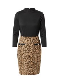 Dorothy Perkins Kleid Damen Gr&ouml;&szlig;e 42 hellbraun / schwarz Winterkleid