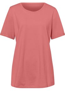 Damen Longshirt in Pikee-Qualit&auml;t flamingo
