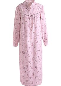 Comtessa Damen Nachthemd in Flanell-Qualit&auml;t ros&eacute;-bedruckt