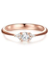Trilani Ring Damen, rosegold / transparent, Größe 47