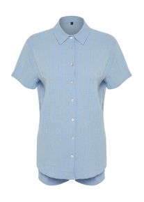 Trendyol Hosenanzug Damen, hellblau / grau, Größe 40