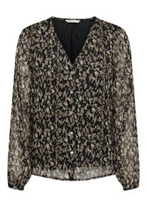 Only Bluse 'Luna' Damen Gr&ouml;&szlig;e M chamois / dunkelbeige / schwarz