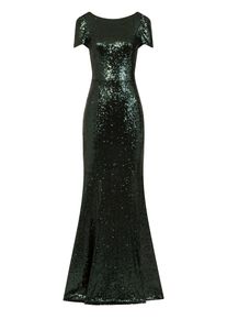 HotSquash Abendkleid Damen Gr&ouml;&szlig;e 36 gr&uuml;n Winterkleid