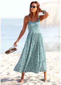 Vivance Witt Damen Midikleid, grün-bedruckt, Größe 34, 100% Viskose