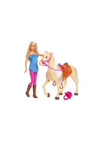 Barbie Spielfigur »Pferd mit Puppe«, (Set)