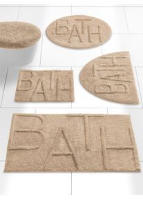 HEINE HOME Witt Badteppich, taupe, Größe 45x50 cm - rechteckig, 100% Baumwolle