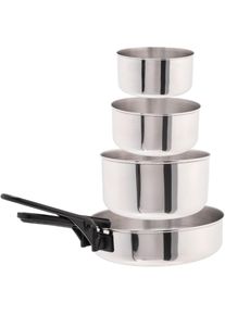 Basic Nature Biwak Edelstahl Campinggeschirr - silber - Gr. Einheitsgröße