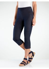WITT Damen Caprihose in Jeans-Optik, marine, Größe 44, 65% Baumwolle, 30% Polyester, 5% Elasthan