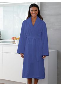 Plantier Witt Damen Bademantel, blau, Größe 40/42, 50% Baumwolle, 50% Polyester