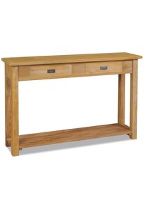 vidaXL Konsolentisch Massivholz Teak 120x30x80 cm