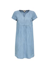 Esprit Jeanskleid, in bequemer Babydoll-Form blau XL (42) N-Gr blue-light-wash Lässiges Hängerchen mit Henley-Ausschnitt von Esprit
