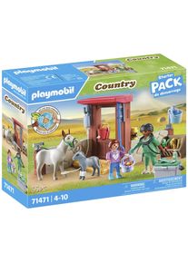 Playmobil® Konstruktions-Spielset »Tierarzteinsatz bei den Eseln (71471), Country«, (55 St.), teilweise aus recyceltem...