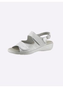 Witt Damen Sandalette, silberfarben, Größe 40, 100% Glattleder