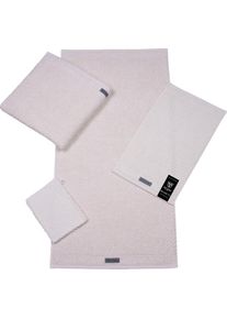 Ross Waschhandschuh »Smart«, (6 tlg.), Uni-Rippe mit Velourslabel beige natur