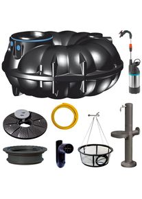 BENZ24 Gartenanlage Flachtank NEO Regenwassertank Aktionspaket, 1500 l