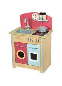 TEAMSON™ KIDS Spielküche »Little Chef Porto Classic« beige natur/rot