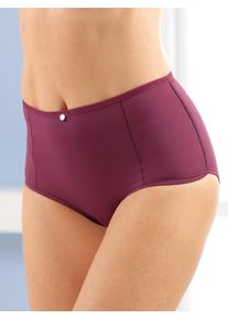 wäschepur Witt Damen Hipster mit flachen Abschlüssen, bordeaux, Größe 42, 82% Polyamid, 18% Elasthan