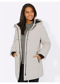 WITT Damen Jacke mit Kontrast-Fleece-Futter, hellgrau, Größe 21, 60% Baumwolle, 40% Polyester. Bündchen: 94% Polyester, 6% Elasthan. Kragen-Innenseite