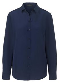 Bluse aus 100% Seide Peter Hahn Seidenreich blau