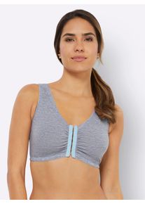 w&auml;schepur Witt Damen Bustier mit Vorderverschluss, 3x grau-melange, Gr&ouml;&szlig;e 40/42, 60% Baumwolle, 35% Polyester, 5% Elasthan
