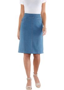 Damen Jeansrock mit hoher Bundpatte blue-bleached