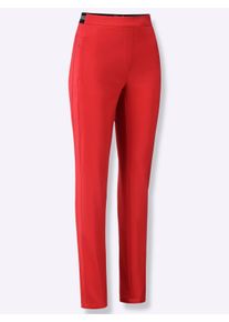 WITT Damen Schlupfhose mit Reissverschluss-Taschen, rot, Gr&ouml;&szlig;e 19, 59% Baumwolle, 37% Polyester, 4% Elasthan