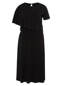 Heavy-Jersey-Kleid Rundhals-Ausschnitt Emilia Lay schwarz