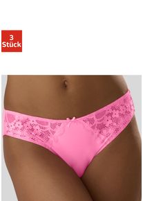 Petite Fleur Slip, (3 St.), mit leicht transparenter Jacquardspitze an den Seiten