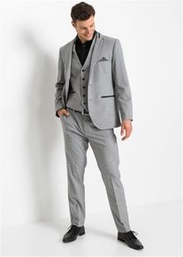 Anzug mit Weste (3-tlg.Set) Regular Fit in grau, Grösse 50, bonprix