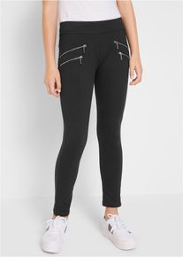 Stretch-Hose aus elastischem Bio-Baumwoll-Mix in schwarz, Grösse 164, 95% Baumwolle, bonprix